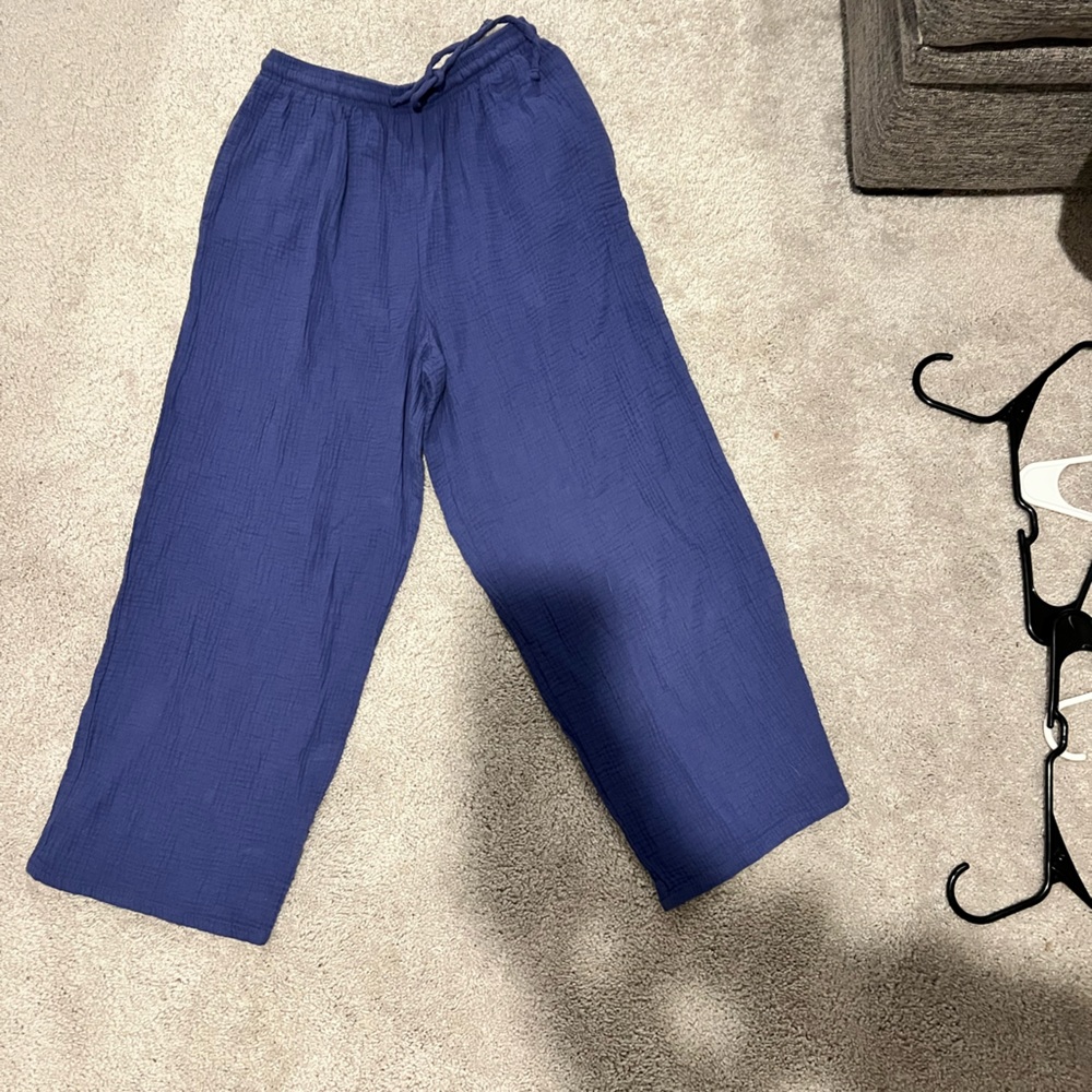 Blue Linen Pants